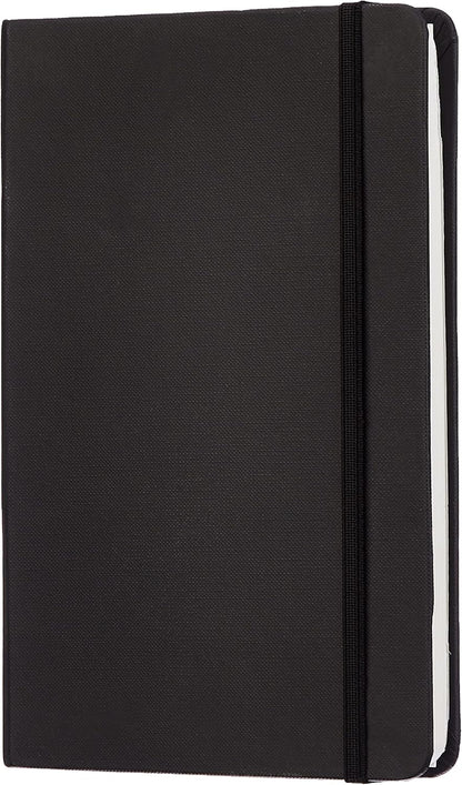 Amazon Basics Classic Grid Notebook for Writing and Note Taking, Hardcover, Graph Ruled, 240 Pages, 5" x 8.25", Black