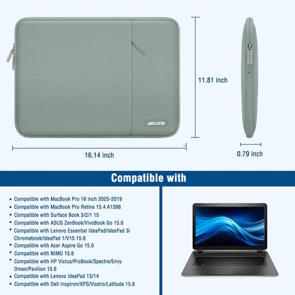 MOSISO Laptop Case 15 inch, 15 inch Laptop Sleeve Compatible with MacBook Air M5 A3448 M4 A3241 M3 A3114 M2 A2941 2026-2023, Dell XPS, Polyester Vertical Computer Sleeve Bag with Pocket, Black - Colors A
