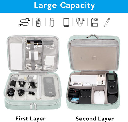 CILLA Electronics Organizer Travel, Travel Cord Organizer Case, Compact Electronics Accessories Bag for Cable, Cord, Charger, Phone