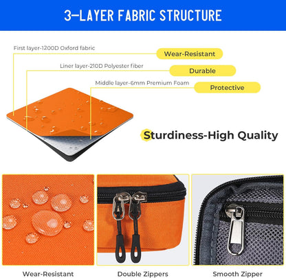 ECHSRT Big Pencil Case, Aesthetic Portable Zipper Pencil Bag with Hidden Pocket, Special Pouch for Men Women Adults, Stationery Organizer Pen Cases for Office Travel,Black