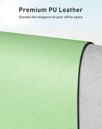 Aothia Non-Slip Waterproof PU Leather Desk Pad Protector for Mouse, Writing Desk, Office, Home, Laptop Blotter, 23.6" x 13.7", Black - Colors B