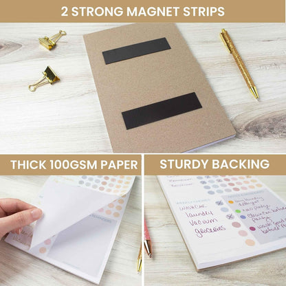 bloom daily planners Magnetic Chore Chart Planning Pad - Daily & Weekly Habit To Do Tracker - Family Organizer and Responsibility Reward System - 60 Sheets - 6” x 9”, Pastel