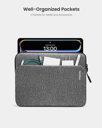 tomtoc 11 Inch Tablet Case Sleeve for 2026 iPad Air M4&M3, 2025 iPad Pro M5/M4, iPad (A16), Galaxy Tab S11/A11+, Fits Magic Keyboard and Smart Keyboard Folio