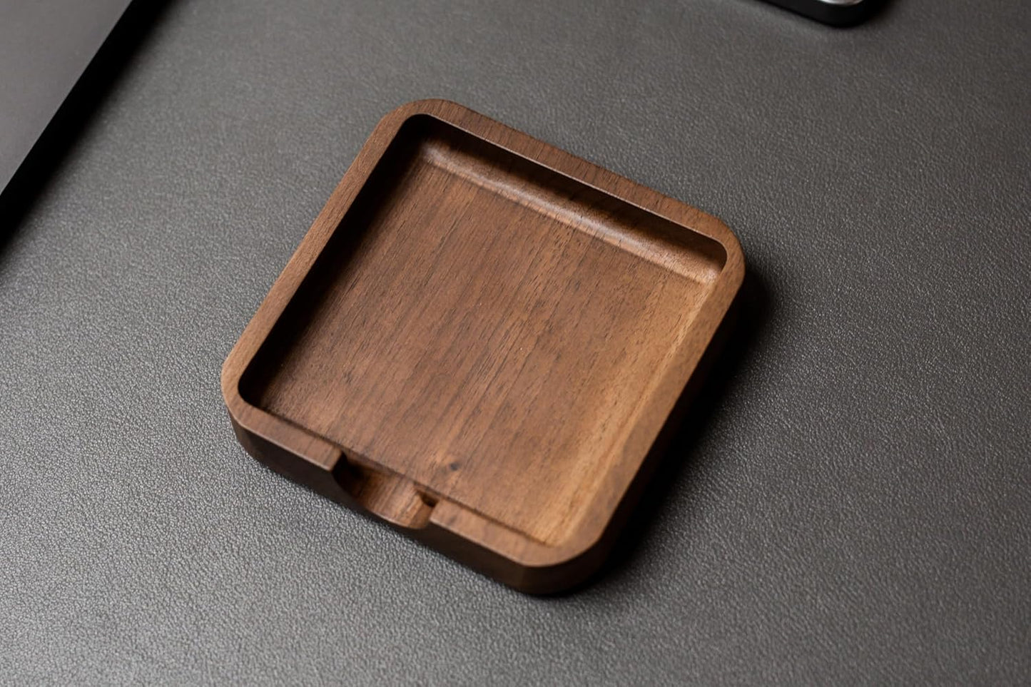 MUUJEE Wooden Desk Pen Pencil Organizer - 7.5 x 3.75 for Work Teacher Dad Wood Pencils Tray Work Minimalist Rustic, Gift for The Man who has it All