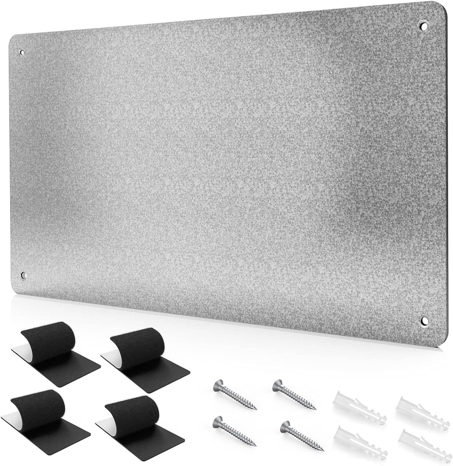 17.7" x 11.8" 2 Pack Metal Magnetic Board - Magnet Bulletin Board to Display Magnetic Letters Numbers Animal, Poetry, Spice Jars, Notes, Photos, Suitable for Wall, Refrigerator, Cubicle, Cabinet