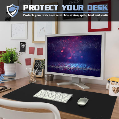 K KNODEL Non-Slip Desk Mat, Desk Pad, Desk Blotter, Desktop Mat for Desk, Large Desk Protector, Office Computer and Laptop Mat for Desk (31.5"x15.7", Brown)