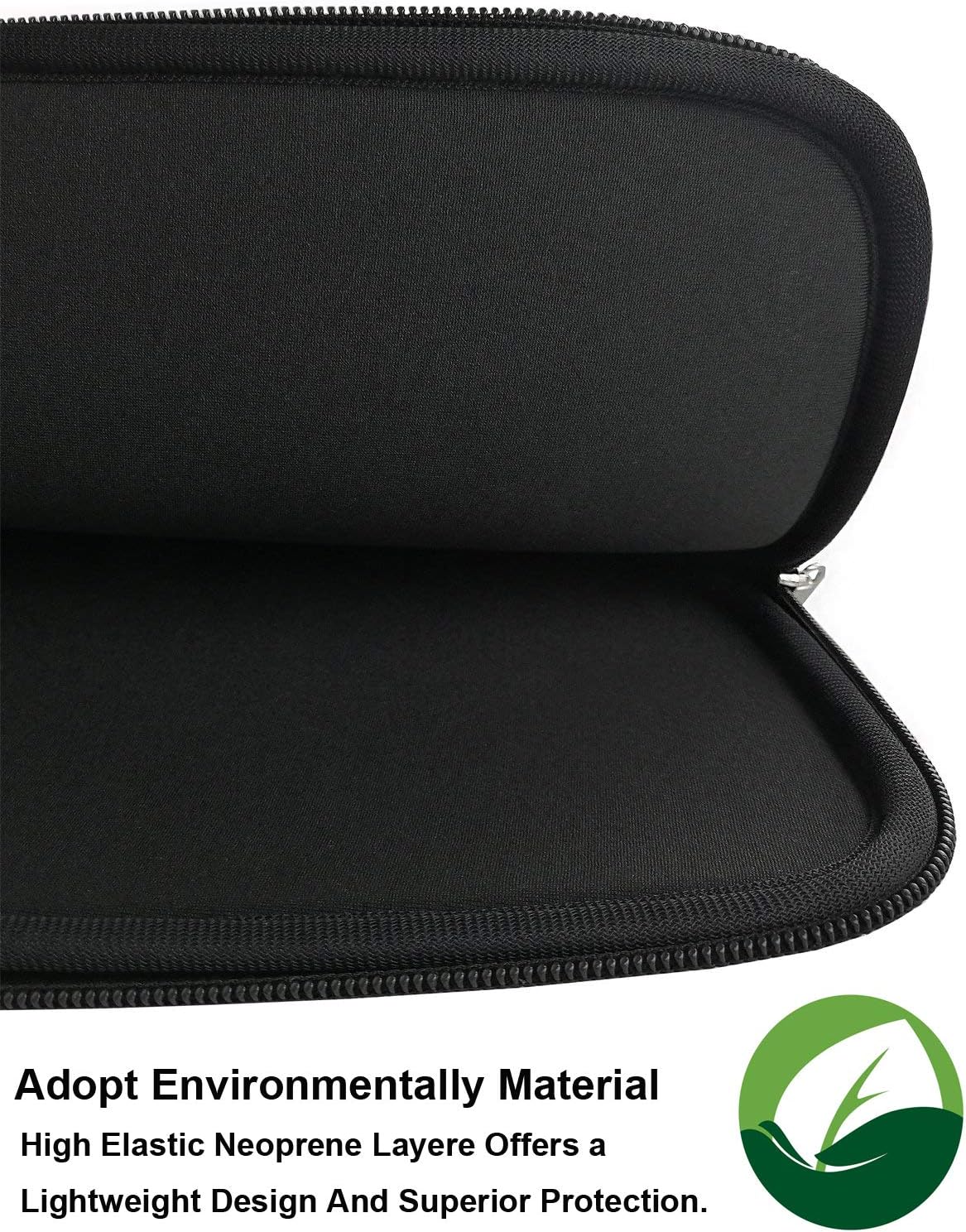 Naukay Laptop Sleeve Case, 15.6 Inch,Resistant Neoprene Notebook Computer Pocket Case/Tablet Briefcase Carrying Bag Compatible Asus/Dell/Fujitsu/HP/Sony/Toshiba/Acer- (Black)