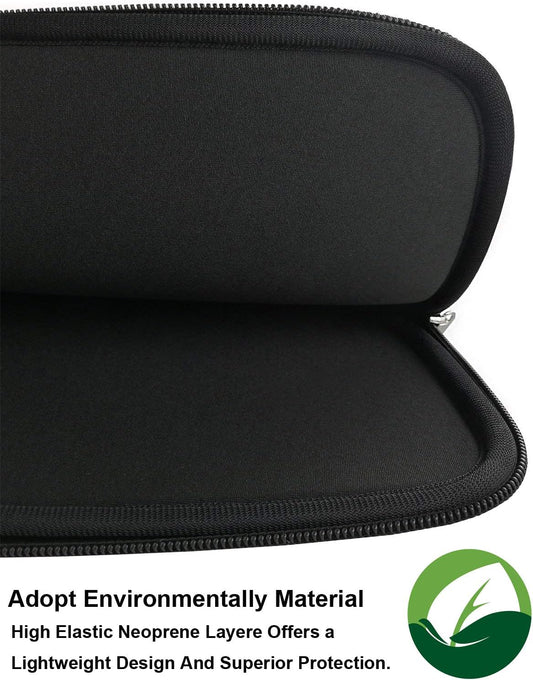 Naukay Laptop Sleeve Case, 15.6 Inch,Resistant Neoprene Notebook Computer Pocket Case/Tablet Briefcase Carrying Bag Compatible Asus/Dell/Fujitsu/HP/Sony/Toshiba/Acer- (Black)