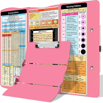 Clipboard Foldable Without Edition Cheat Sheets Aluminum 3 Layers Foldable Clipboards Pocket Size Profile Clip Clipboards Notepad for Students, Nurses,Contractor Trucker Driver