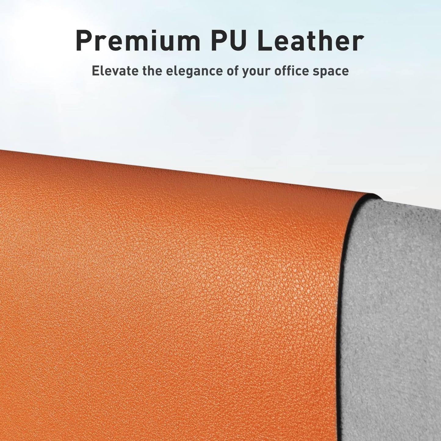 Aothia Leather Desk Pad Protector, Mouse Pad, Office Desk Mat, Non-Slip PU Leather Desk Blotter, Laptop Desk Pad, Waterproof Desk Writing Pad for Office and Home (Brown,23.6" x 13.7") - Colors A