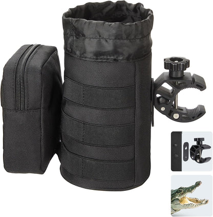KEMIMOTO Motorcycle & ATV Cup Holder-32oz Drink Holder with Alligator Clamp, UTV, Scooter, Boat, Kayak, Bike, Walker, Black