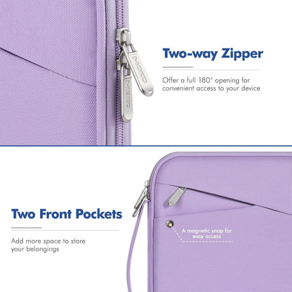 MoKo 9-11 Inch Tablet Sleeve Carrying Case with Handle, Padded Protective Travel Bag for New 11-inch iPad Air 4 2026/Pro M5/ A16, iPad 10th/Air 5/4th 10.9, i-Pad 9/8th 10.2,Tab S9/S8 11, Black