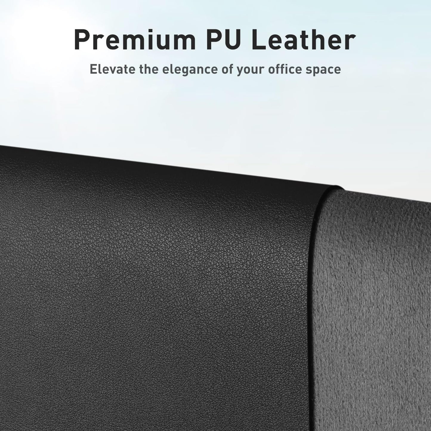 Aothia Leather Desk Pad Protector, Mouse Pad, Office Desk Mat, Non-Slip PU Leather Desk Blotter, Laptop Desk Pad, Waterproof Desk Writing Pad for Office and Home(Dark Blue,31.5" x 15.7") - Colors A