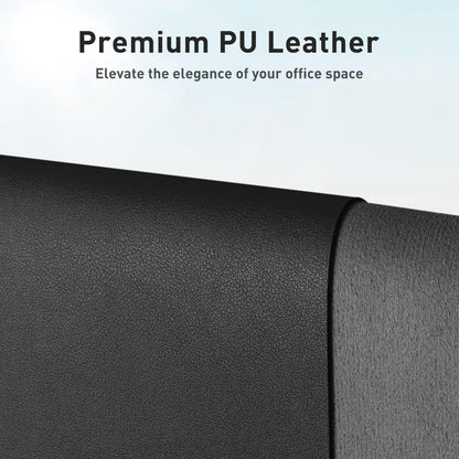 Aothia Leather Desk Pad Protector, Mouse Pad, Office Desk Mat, Non-Slip PU Leather Desk Blotter, Laptop Desk Pad, Waterproof Desk Writing Pad for Office and Home (Black,36" x 17") - Colors A