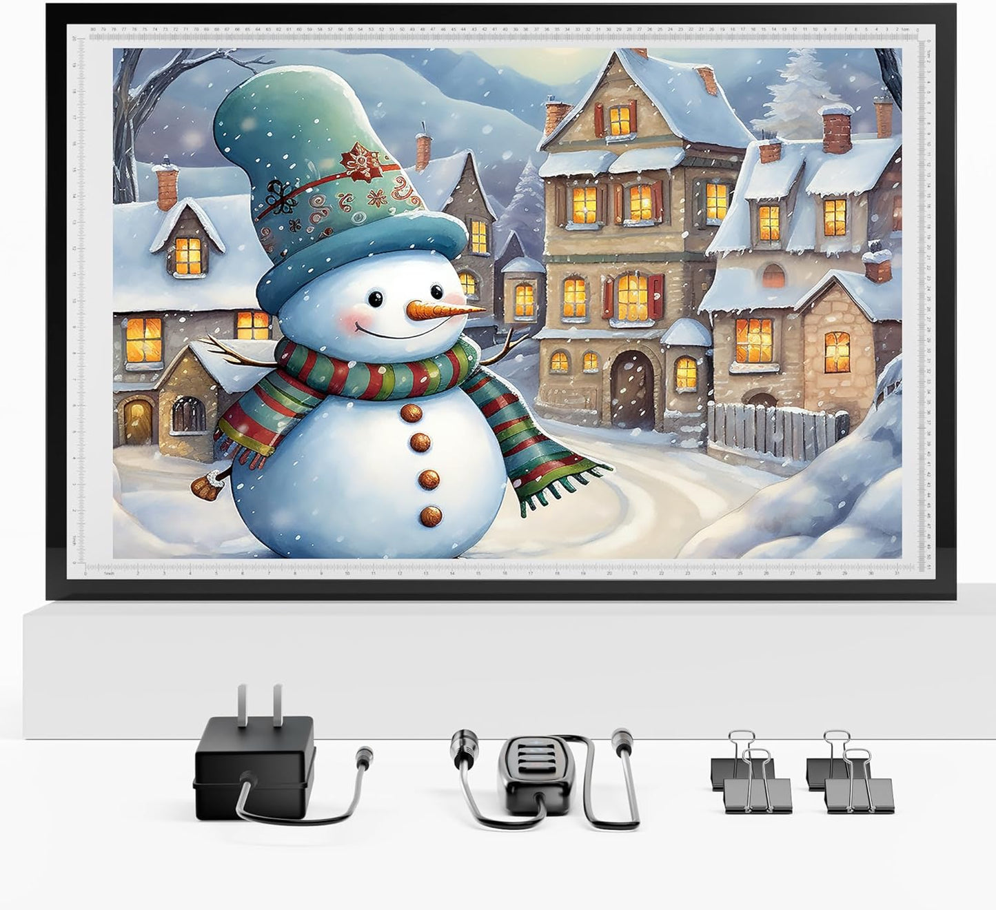 A2 Light Pad - 26"x19", 10000+ LUX Super Bright 10 Levels/Stepless Dimming 3 Colors Art Light Board Extra Large with UL Adapter for Diamond Painting, Tracing, Drawing, Sketching - Aluminum Frame