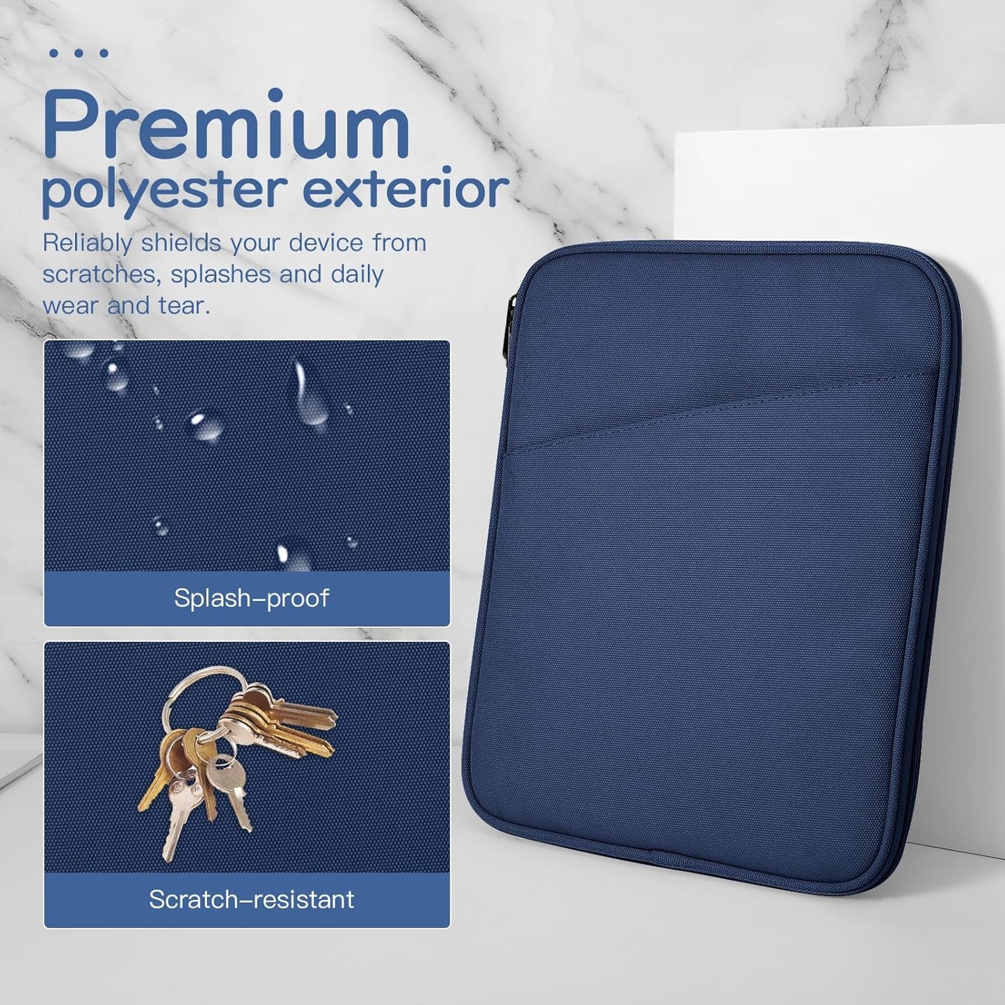 Dadanism 9-11" Tablet Sleeve Bag Carrying Case for iPad (A16) 11th Gen 11", iPad 10th Gen 10.9" Air 5/4, iPad Air M4/Pro 11", iPad 9/8/7th, Galaxy Tab A11+ Plus 11", Remarkable 2 10.3", Black