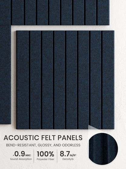 Bumusty Large Cork Board Alternative-48 x 36" Felt Bulletin Board Tiles, with 30 Pushpins, 70 Adhesive Tabs, Fine-Stripe 12-Pack, Cork Boards for Office Push Pin Board Felt Board-Oatmeal