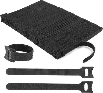 Nettbe Reusable Cable Ties, 60 PCS 8 Inches Adjustable Cord Straps Wire Organizer Cord Wrap and Hook Loop Cable Management