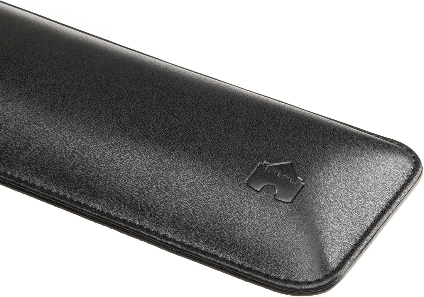 Bailey Compact by Castle - Wrist Rest for Keyboards with Around 61 Keys - Leather Ergonomic Computer Extra Firm Keyboard Wrist Support for Typists, Gaming, Heavy Office Use (Stone, Compact Size)