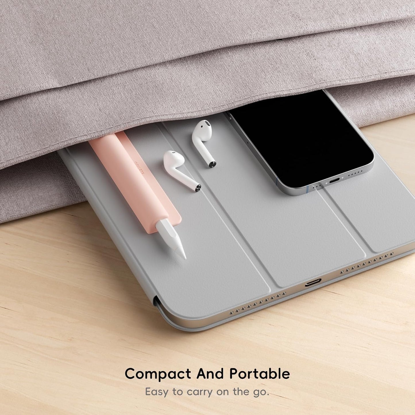 ELETIUO Silicone Pencil Holder Sleeve,Compatible with Apple Pencil (USB-C),Apple Pencil 1st/ 2nd Generation,Strong Adhesive Sticky Attached to iPad Case for Stylus Pens,Black