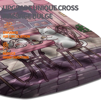 Ergonomic Slope Mouse Pad Wrist Support, Wrist Rest Mousepad for Carpal Tunnel Pain Relief with Massage Bulge and Slow Rebound Memory Foam (12x8 inch, Black)