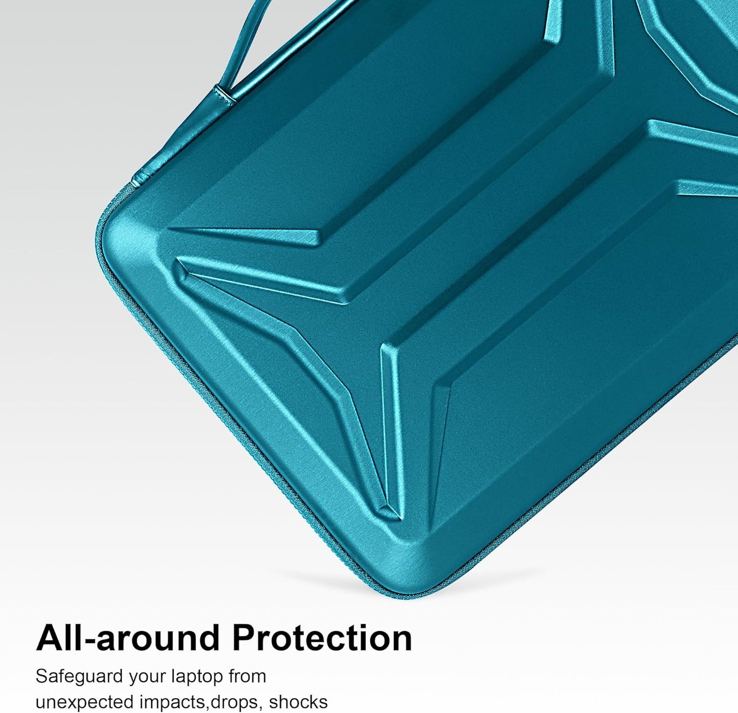 DOMISO 15.6-16 Inch Laptop Hard Case, Waterproof Shockproof Hard Shell Laptop Sleeve Protective Carrying Case with Retractable Handle for Macbook Pro/Lenovo IdeaPad Legion/HP ENVY/Dell XPS,Black