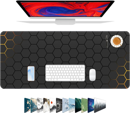 Galdas Mouse Pad For Gaming,Forest Background Pattern XXL XL Large Mouse Mat Long Extended MousePad Desk Mat Non-Slip Rubber Mice Pads Stitched Edges Thin (31.5 x 11.8 x 0.12 Inches) Tree