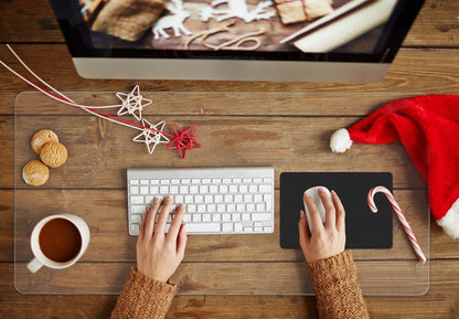 24 X 60 Inch XL Desk Mat Desktop Protector Non-Slip PU Leather Desk Pad Blotter Laptop Computer Gaming Keyboard Mouse Pad Writing Mat Desk Cover for Women Men Kids Girls Rctangular Waterproof Black