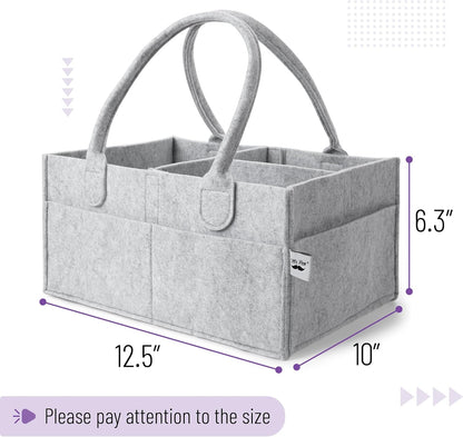 Mr. Pen- Baby Diaper Caddy Organizer, Gray, Medium, Nursery Storage Bin and Car Organizer for Diapers and Baby Wipes