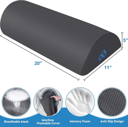 StepLively Foot Rest Ergonomic Pillow for Under Desk at Work, Anti-Fatigue Footrest Support Pillow for Fatigue & Pain Relief, Comfortable for Office Chair, Car Seat & Gaming Chair - Black