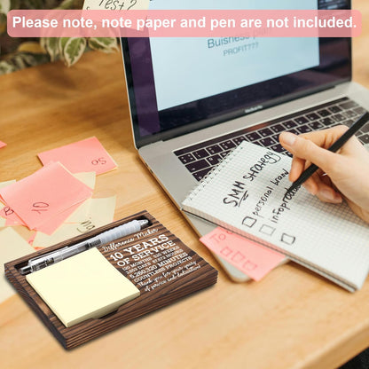 Inspirational Motivational Gifts, Encourage Gifts, Recovery Gifts, Little Reminders Sticky Note Holder, Post-it Note Dispenser for Desk, Wooden Post-it Note & Pen Holder 6.5" x 4.7" - FTA121
