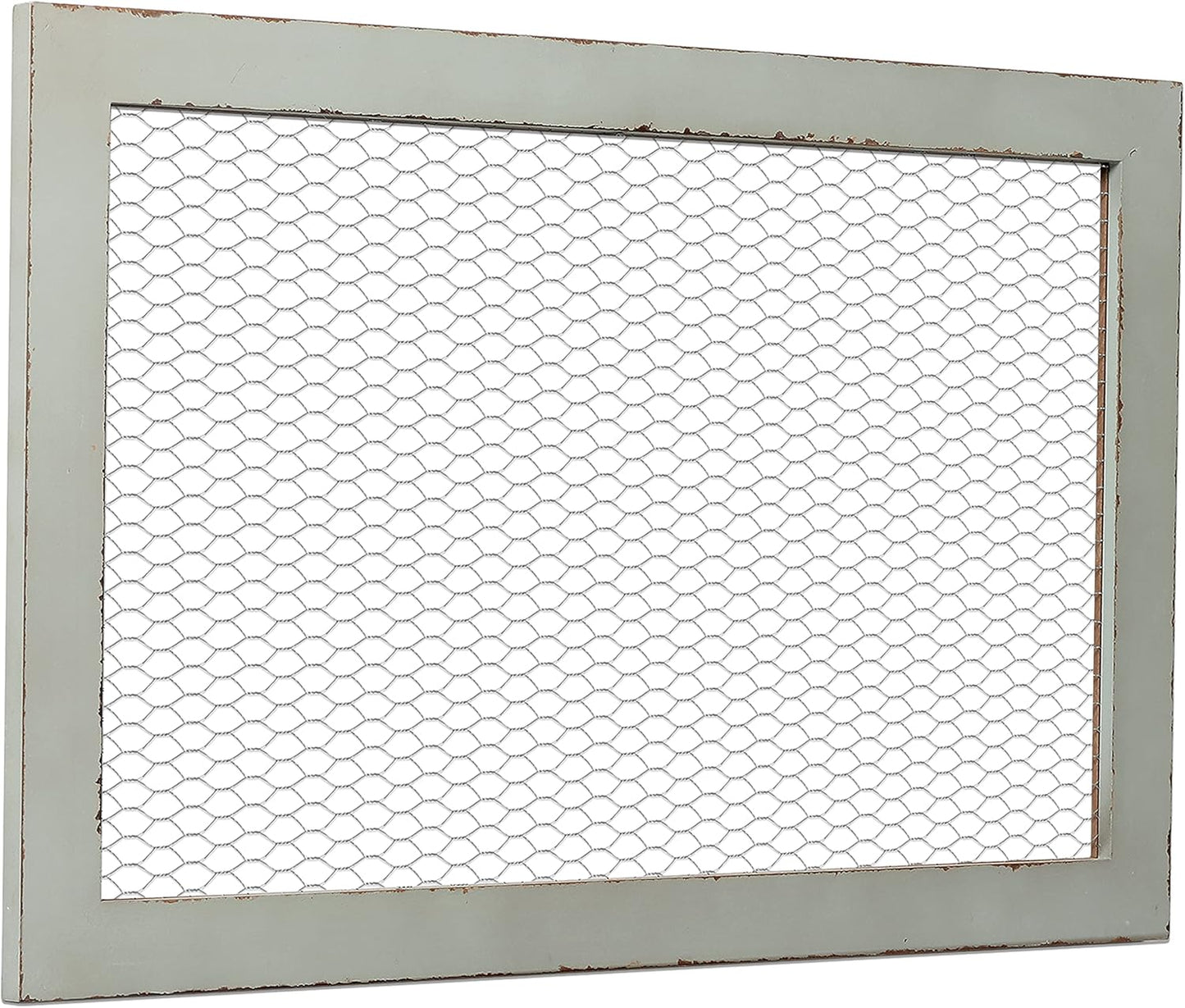 SOFE Farmhouse Memo Board Chicken Wire Frame, Black Large Bulletin Boards for Walls, Hanging Photo Display Board or Jewelry Organizer Wall Grid Panels, Decorative Vision Board for Desktop Office
