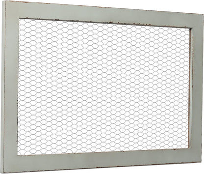 SOFE Farmhouse Memo Board Chicken Wire Frame, Black Large Bulletin Boards for Walls, Hanging Photo Display Board or Jewelry Organizer Wall Grid Panels, Decorative Vision Board for Desktop Office