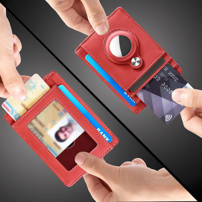 Slim Minimalist Front Pocket Air Tag Wallet, RFID Blocking Card Holder Wallet with Airtag Holder