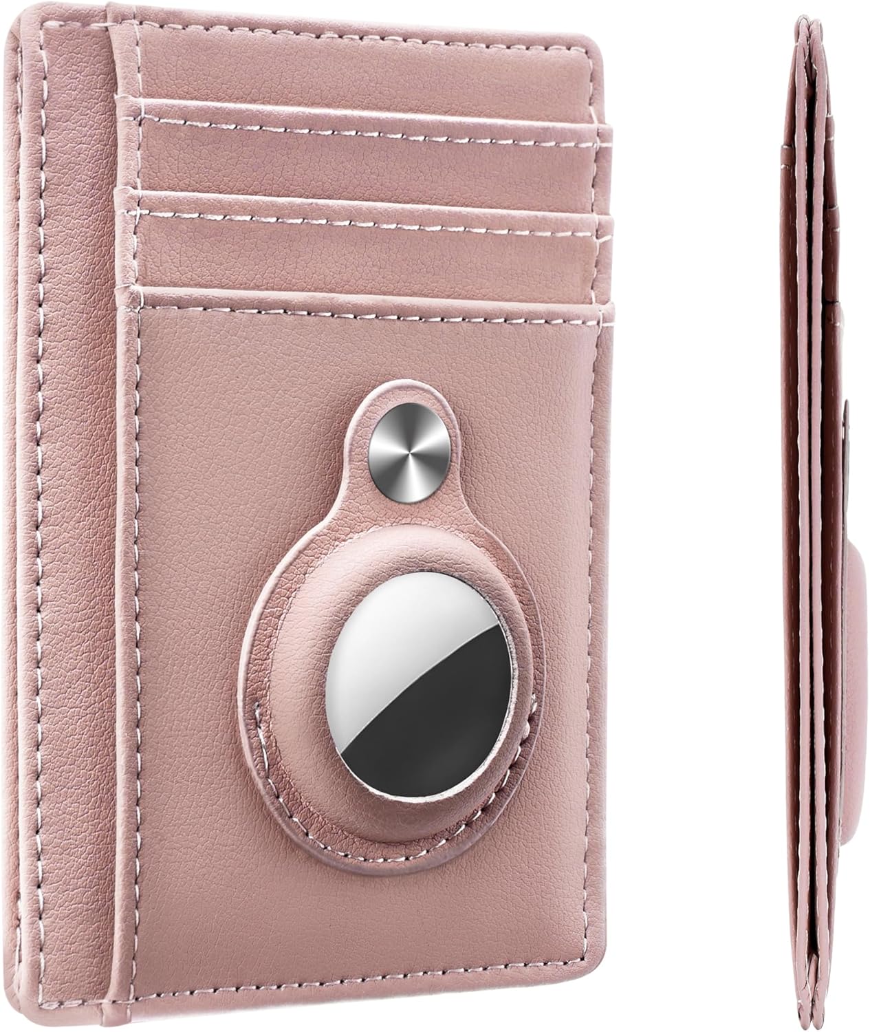 Slim Minimalist Front Pocket Air Tag Wallet, RFID Blocking Card Holder Wallet with Airtag Holder