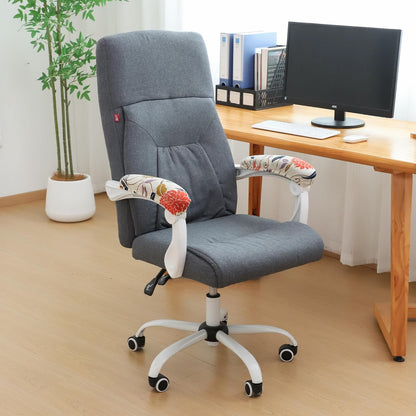 FORCHEER Office Chair Armrest Covers 12-15 Inch Velvet Elastic Black Arm Rest Covers for Desk Computer Chairs Washable