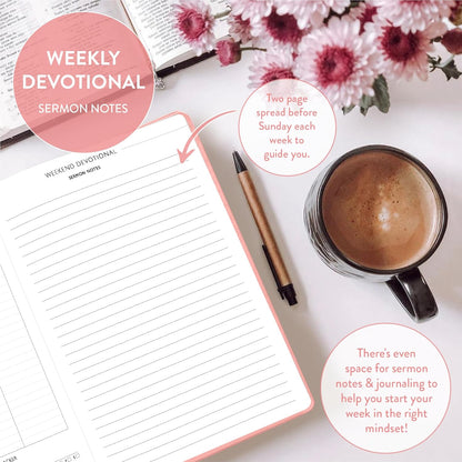 Christian Planner 2026 Daily Planner - Faith Based Monthly and Weekly Planner, Vision Board, and Habit Tracker - 2026 Calendar, Personal Organizer and Devotional Journal (Hardcover, Pine)