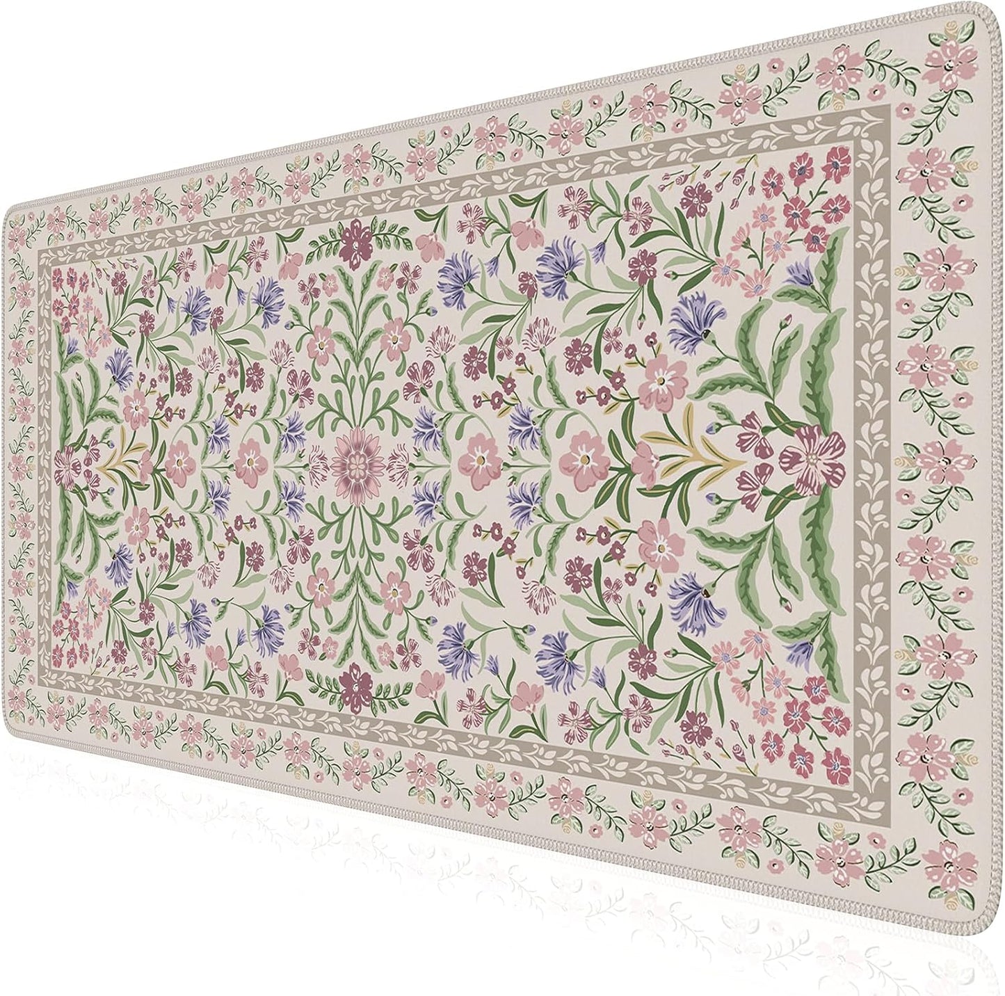 iCasso Desk Mat for Keyboard and Mouse, Large Mouse Pad, Desk Pad Mat, Anti-Slip Big Mousepad with Stitched Edges for Computer Desktop(Deep Green)