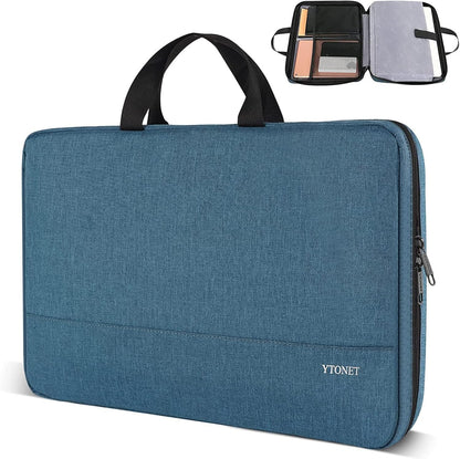 Ytonet Laptop Case, 15.6 inch TSA Laptop Sleeve Computer Bag Water Resistant Computer Case Carrying Cover Compatible for Lenovo, HP, Dell, Asus Notebook, Gifts for Men Women, Grey