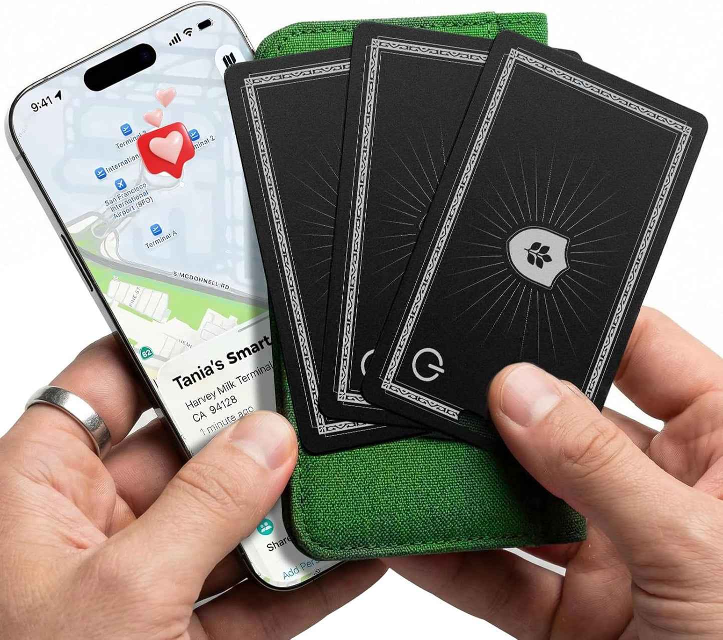 Wallet Tracker Card for Apple Find My (iOS Only, Apple MFi Certified) -Ultra Slim Rechargeable Bluetooth GPS Tracker,5-10 Years Staying Power,Item Locator for Wallet,Key Finder,Bags,Luggage(1-Pack)