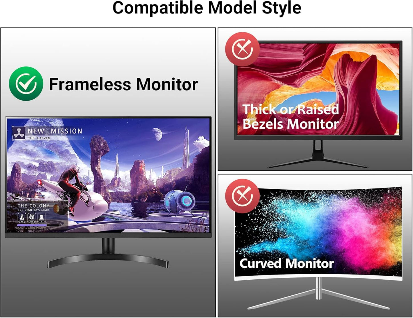 [2 Pack] 27 Inch Computer Privacy Screen , 16:9 Aspect Ratio Monitor Privacy Filter with Anti-Glare, Anti-Blue Light & Anti-Spy Protection, Removable Anti-Scratch Screen Protector for 27-Inch Widescreen Monitors