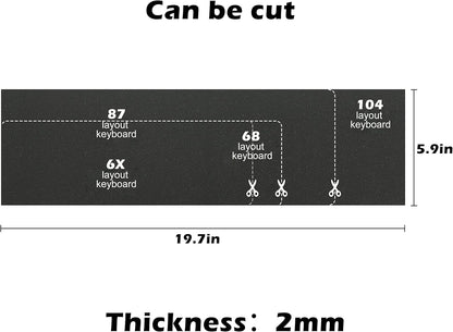 HONKID Keyboard Foam, Sound Dampening Foam for Mechanical Keyboard Bottom, Made of LE-20 Poron, Black (H 2mm)