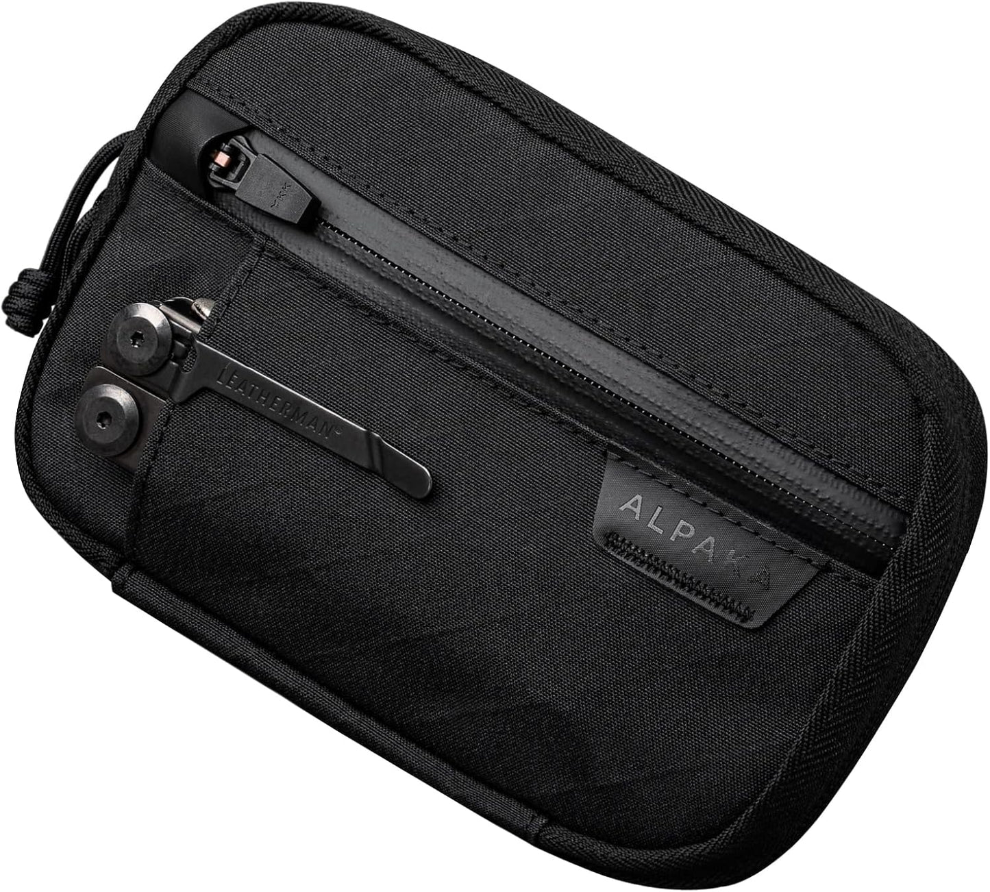 ALPAKA Admin Pouch Pro EDC Organizer - Small Tool Pouch with Smooth Zipper, Weatherproof Storage for Electronics, Cables, Travel Accessories - Black Axogrid 300D Fabric