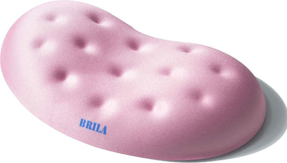 BRILA Ergonomic Memory Foam Mouse Wrist Rest Support Pad Cushion for Computer, Laptop, Office Work, PC Gaming - Massage Holes Design - Wrist Pain Relief (Black Mouse Wrist Rest)
