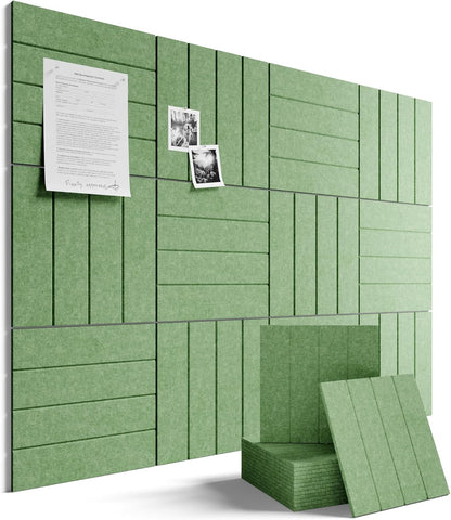 Fluxynara Large Felt Bulletin Board 48" x 36" Cork Board Alternative-12 Pack with 70 Safe Removable Adhesive Tabs, Cork Boards for Walls Cork Board for Home Office Classroom Pin Board (Oatmeal)