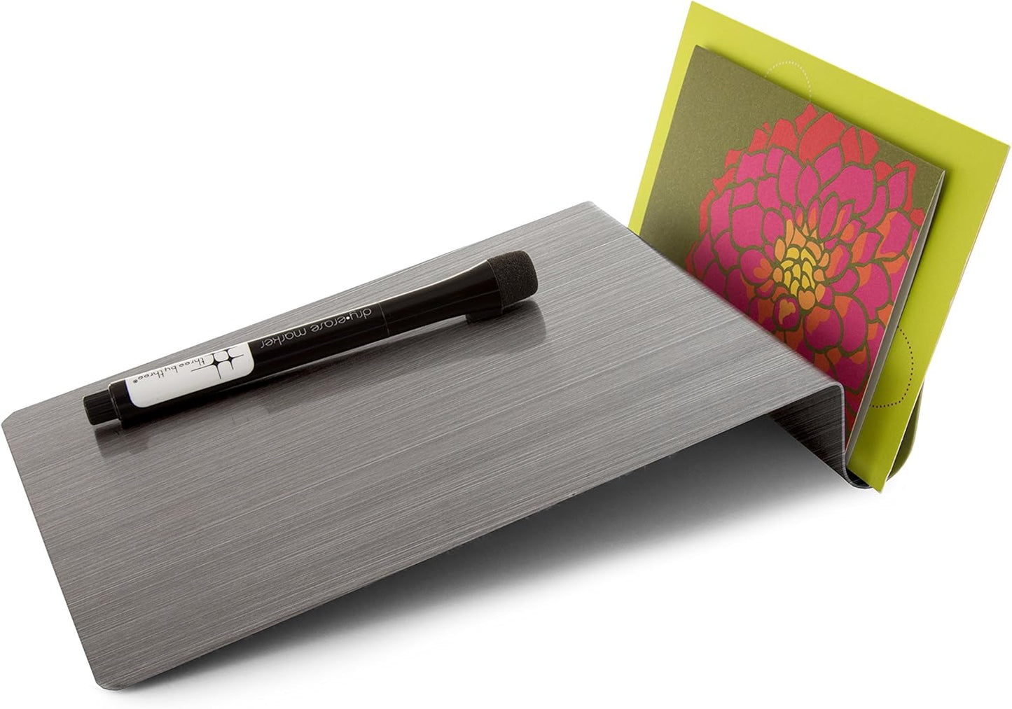 Three by Three Seattle 5.5 x 9 Inch to.do Dry Erase Board with Marker for Memos, Lists, and More in Office, Home, Classroom, and Event Spaces (White)