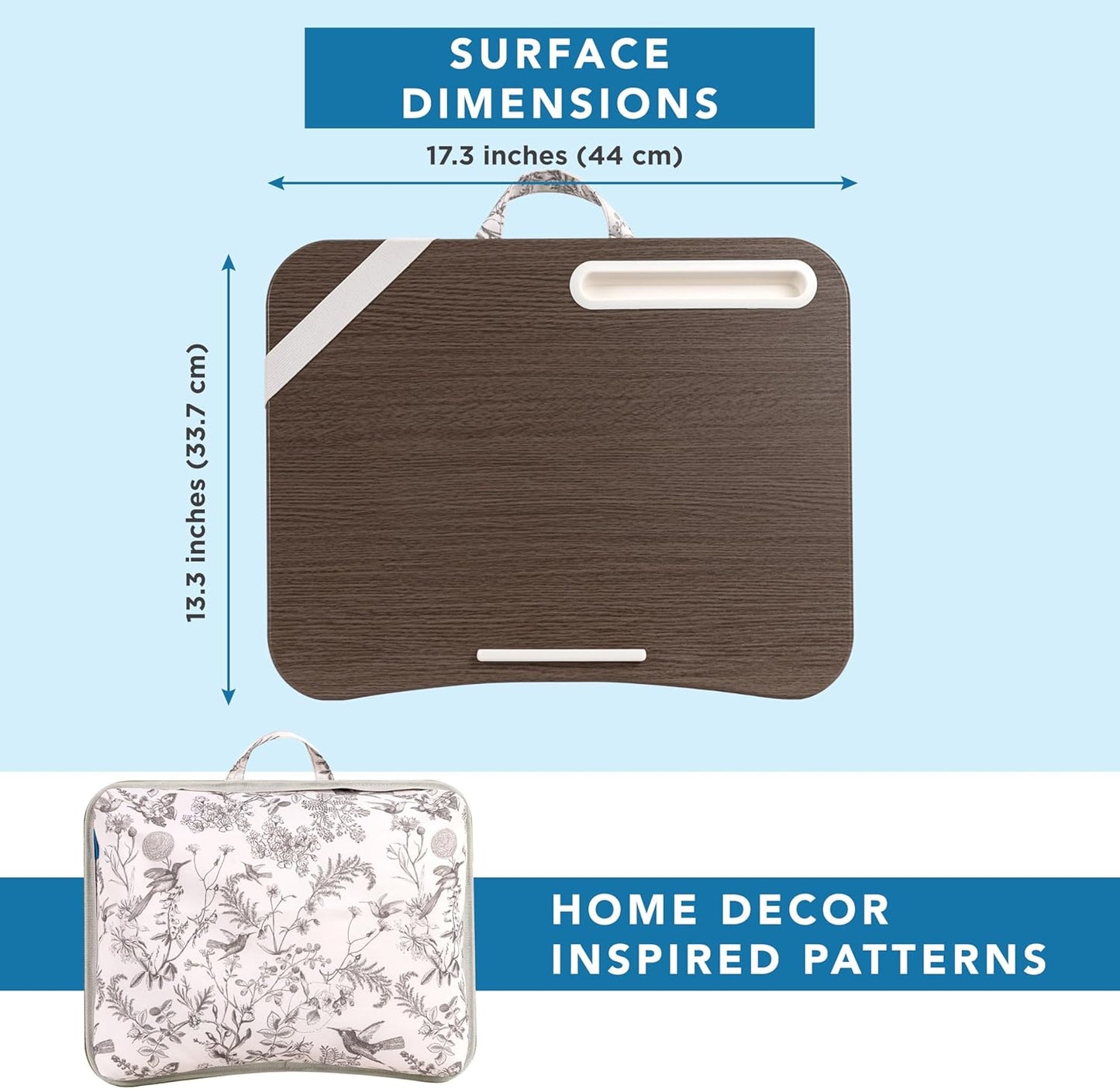 LAPGEAR Designer Lap Desk with Phone Holder and Device Ledge - Arrow Stripes - Fits up to 15.6 Inch Laptops - Style No. 45411