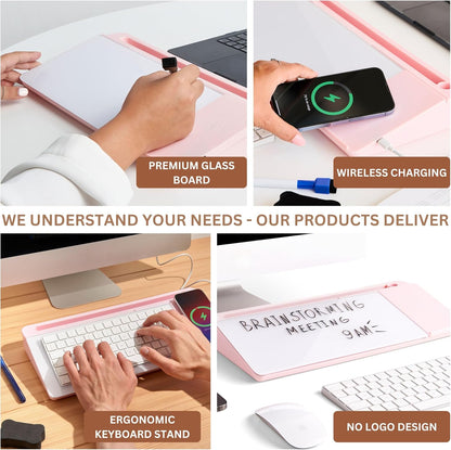 Desktop Dry Erase Board with Charger