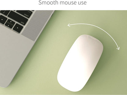 RENMTURE Dual-Sided Mouse Pad, Natural Cork & PU Leather Large Desk Pad for Office and Home Work, Desk Protector Non-Slip, Waterproof, Easy Clean (Olive Green, 32"x16")