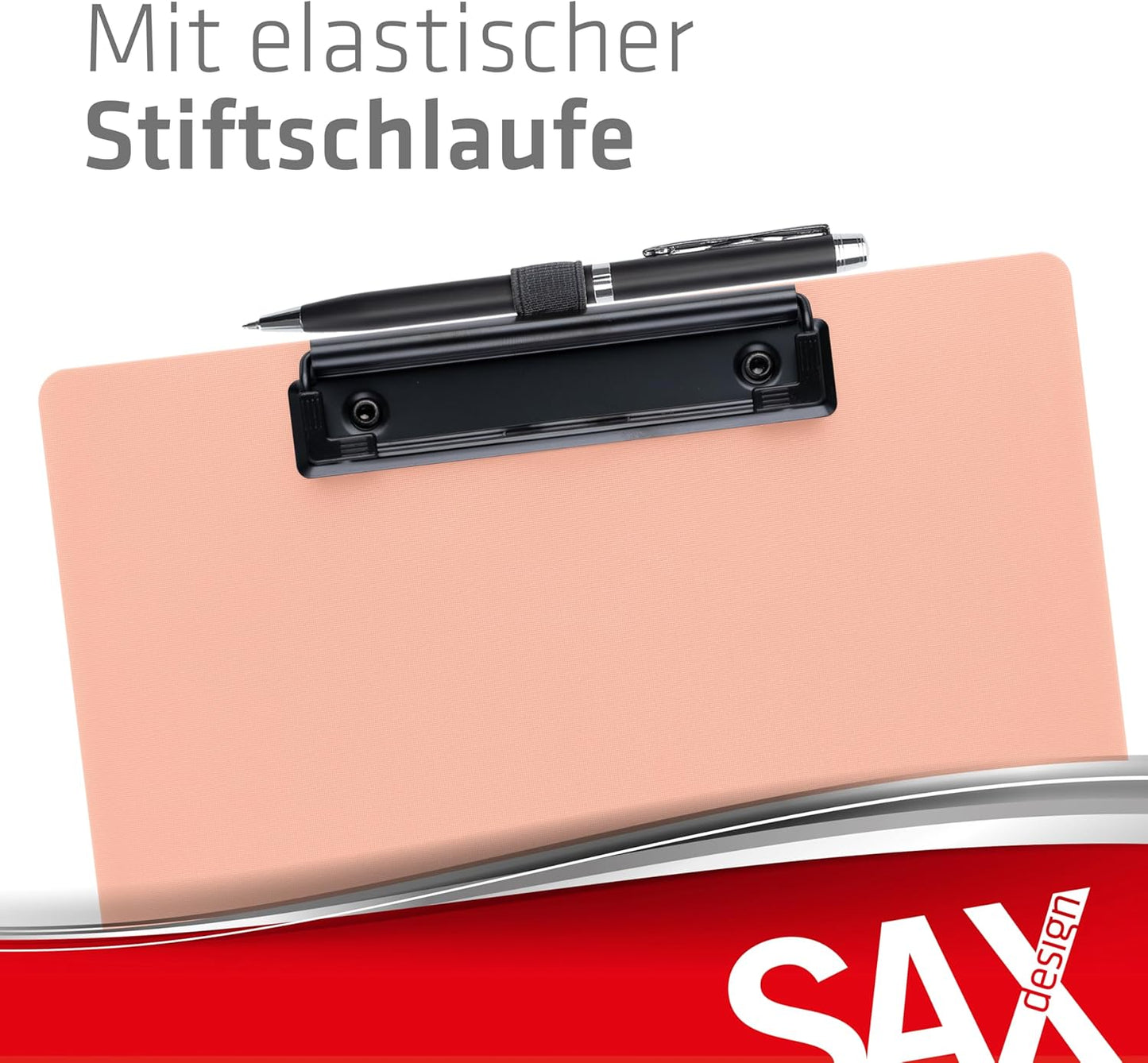 Sax Folding Clipboard Blueberry Clipboard A4 to A5 Portrait and Landscape Format Ideal for Travel and Business Holds 30 Sheets Includes Elastic Closure Band and Pen Loop Durable & Shockproof